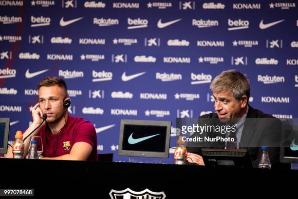 Jordi Mestre during the presentation of Arthur Melo from Brasil after being the first new signing for FC Barcelona 2018/2019 La Liga team in Camp Nou...