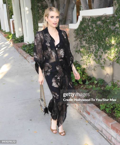 Emma Roberts is seen on July 11, 2018 in Los Angeles, California.