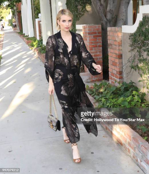 Emma Roberts is seen on July 11, 2018 in Los Angeles, California.