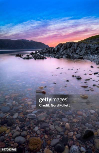 norris point sunset - sunset point stock pictures, royalty-free photos & images