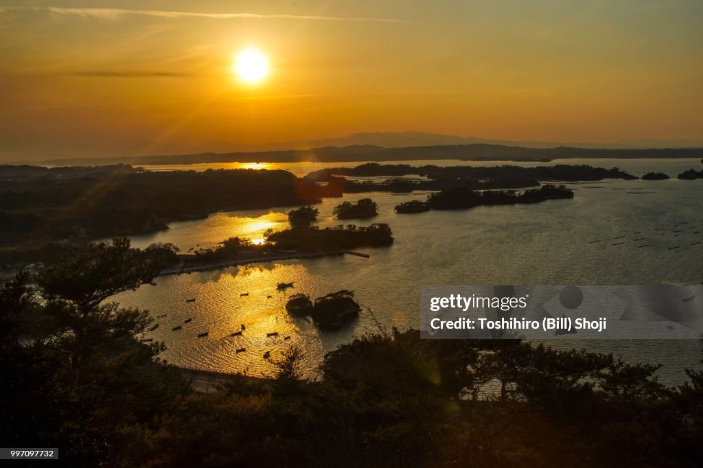 Oku Matsushima sunset from Otakamori