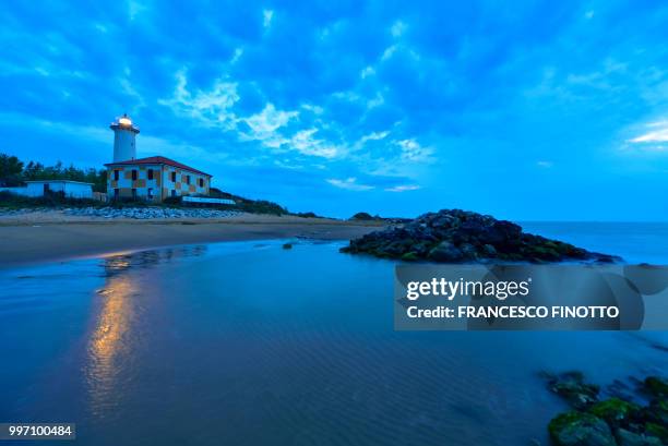 the bibione lighthouse - bibione stock pictures, royalty-free photos & images