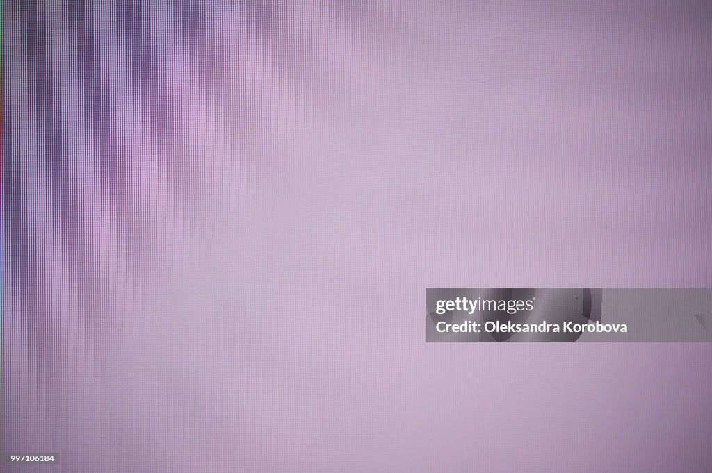 Close-up of a colorful moire pattern on a computer screen.
