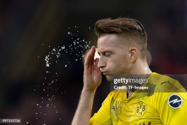 Marco Reus of Dortmund gestures during the Bundesliga match between Borussia Dortmund and Eintracht Frankfurt at Signal Iduna Park on March 11, 2018...