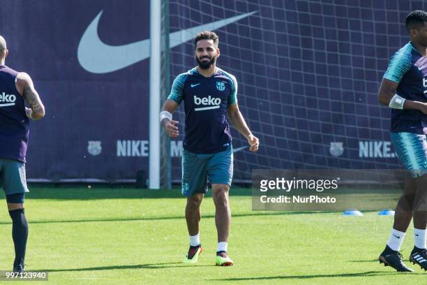 Douglas Pereira from Brasil of FC Barcelona during the first FC Barcelona training session of the 2018/2019 La Liga pre season in Ciutat Esportiva...