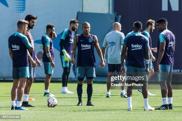 Rafinha Alcantara from Brasil during the first FC Barcelona training session of the 2018/2019 La Liga pre season in Ciutat Esportiva Joan Gamper,...