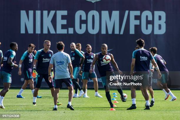 Rafinha Alcantara from Brasil during the first FC Barcelona training session of the 2018/2019 La Liga pre season in Ciutat Esportiva Joan Gamper,...