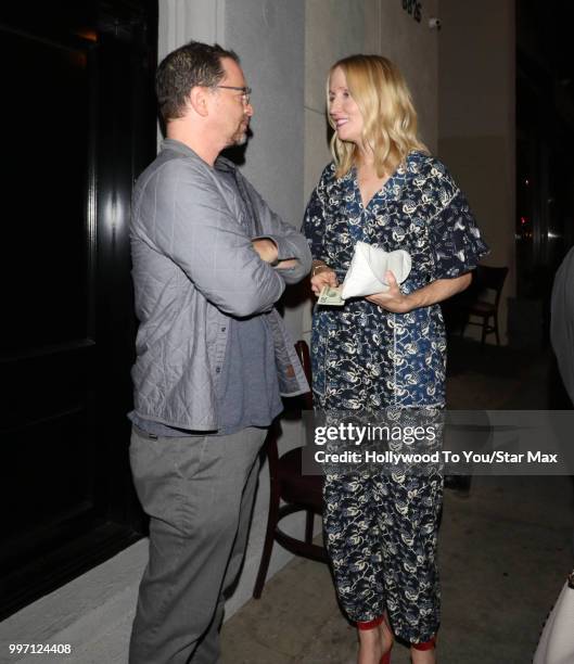 Joshua Malina and Janel Moloney are seen on July 11, 2018 in Los Angeles, California.