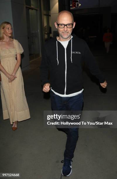 Moby is seen on July 11, 2018 in Los Angeles, California.