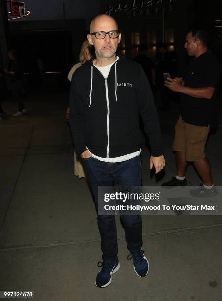 Moby is seen on July 11, 2018 in Los Angeles, California.