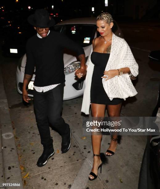 Ne-Yo and Crystal Renay are seen on July 11, 2018 in Los Angeles, California.