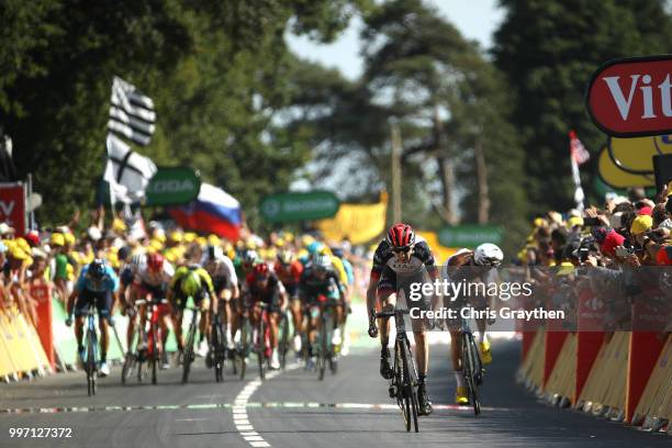 Arrival / Sprint / Daniel Martin of Ireland and UAE Team Emirates / Pierre Latour of France and Team AG2R La Mondiale / during 105th Tour de France...