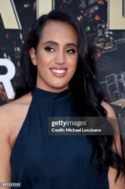 Simone Garcia Johnson attends the 'Skyscraper' New York Premiere at AMC Loews Lincoln Square on July 10, 2018 in New York City.