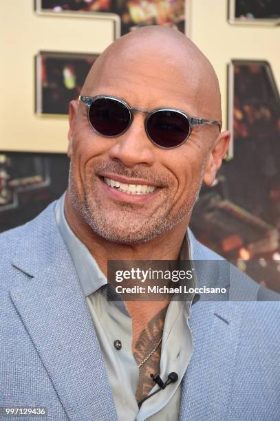 Dwayne Johnson attends the 'Skyscraper' New York Premiere at AMC Loews Lincoln Square on July 10, 2018 in New York City.