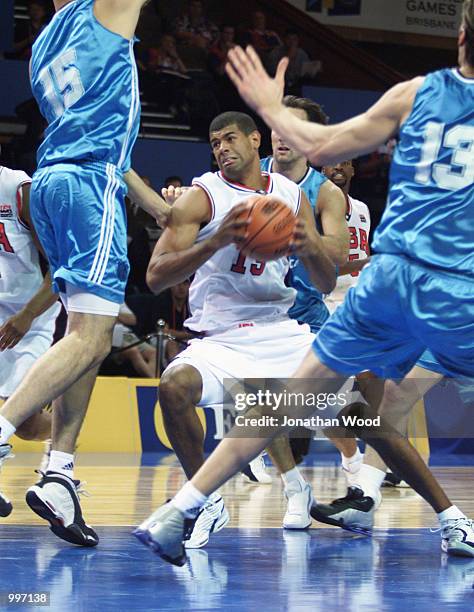 Shane Battier of the USA in action during the Mens Basketball match between the USA and Argentina, played at the South Bank Convention Centre,...