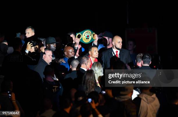 Chris Eubank Jr. Arrives at the World Boxing Super Series super-middleweight quarter final bout between Eubank Jr. And Yildirim in...