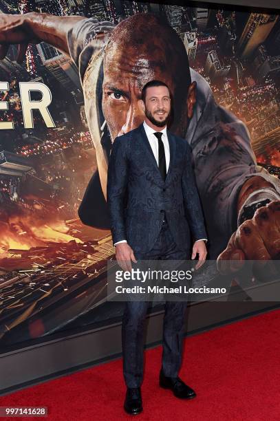 Pablo Schreiber attends the 'Skyscraper' New York Premiere at AMC Loews Lincoln Square on July 10, 2018 in New York City.