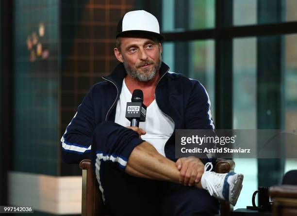 Actor Roland Moller visits Build studio on July 12, 2018 in New York City.