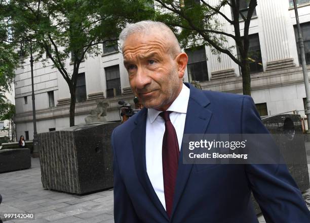 Alain Kaloyeros, former president of the State University of New York's Polytechnic Institute, arrives at federal court in New York, U.S., on...