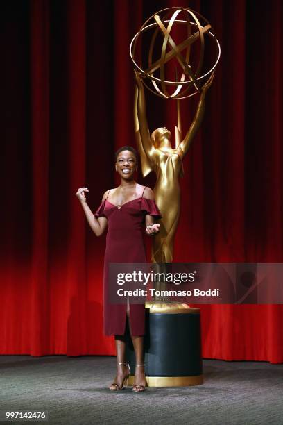 Samira Wiley attends the 70th Emmy Awards Nominations Announcement at Saban Media Center on July 12, 2018 in North Hollywood, California.