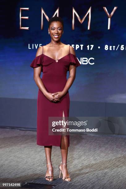 Samira Wiley attends the 70th Emmy Awards Nominations Announcement at Saban Media Center on July 12, 2018 in North Hollywood, California.