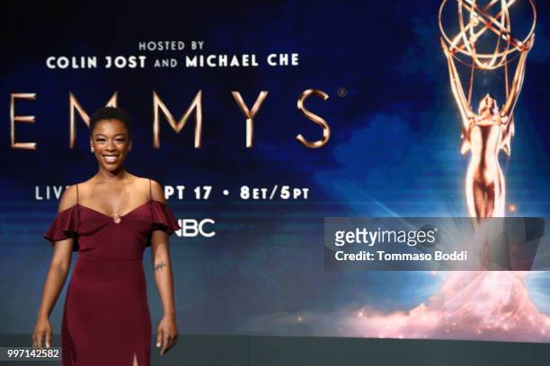 Samira Wiley attends the 70th Emmy Awards Nominations Announcement at Saban Media Center on July 12, 2018 in North Hollywood, California.