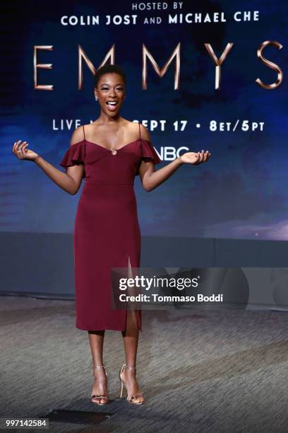 Samira Wiley attends the 70th Emmy Awards Nominations Announcement at Saban Media Center on July 12, 2018 in North Hollywood, California.