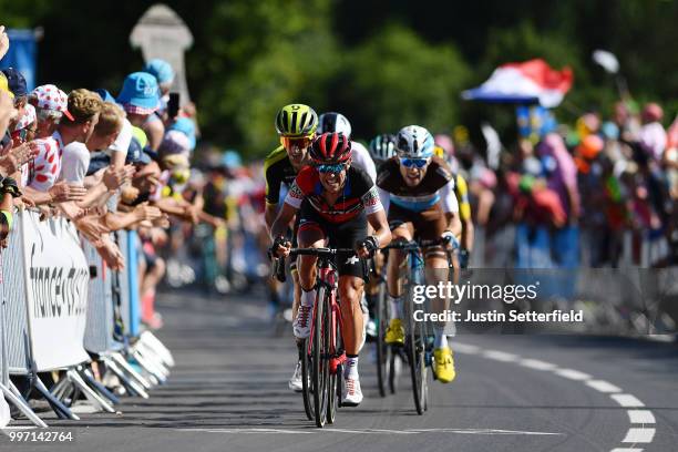 Sprint / Arrival / Richie Porte of Australia and BMC Racing Team / Adam Yates of Great Britain and Team Mitchelton-Scott / Pierre Latour of France...