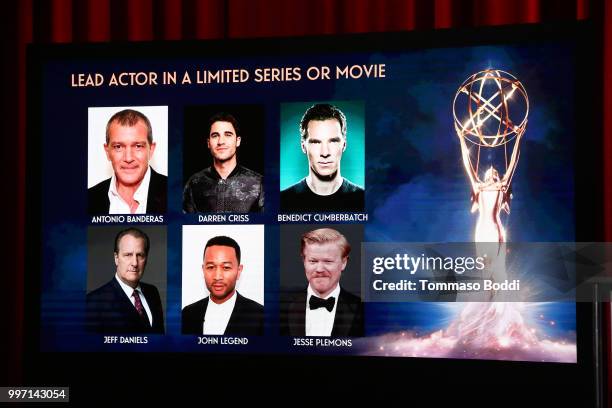 General view of the atmosphere during the 70th Emmy Awards Nominations Announcement at Saban Media Center on July 12, 2018 in North Hollywood,...