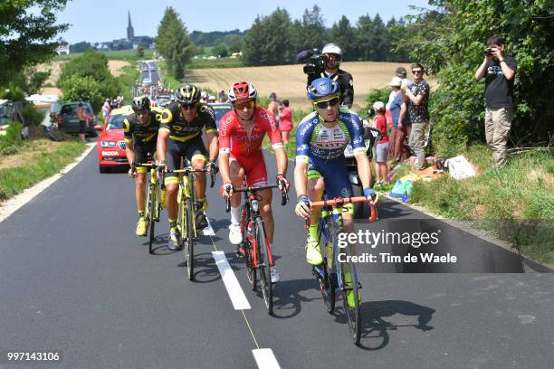 Fabien Grellier of France and Team Direct Energie / Damien Gaudin of France and Team Direct Energie / Anthony Turgis of France and Team Cofidis /...