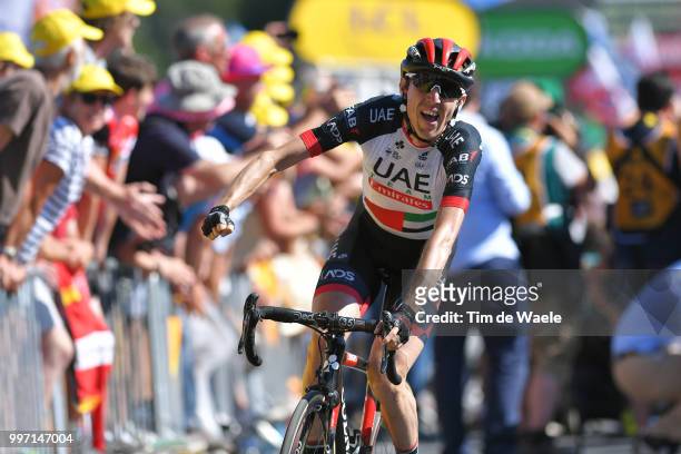 Arrival / Daniel Martin of Ireland and UAE Team Emirates / Celebration / during 105th Tour de France 2018, Stage 6 a 181km stage from Brest to...