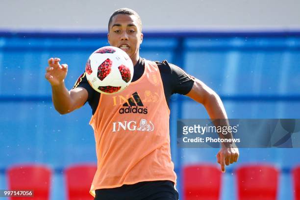 Youri Tielemans midfielder of Belgium during a training session as part of the preparation prior to the FIFA 2018 World Cup Russia Play-off for third...