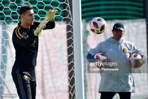 Koen Casteels goalkeeper of Belgium in action during a training session as part of the preparation prior to the FIFA 2018 World Cup Russia Play-off...