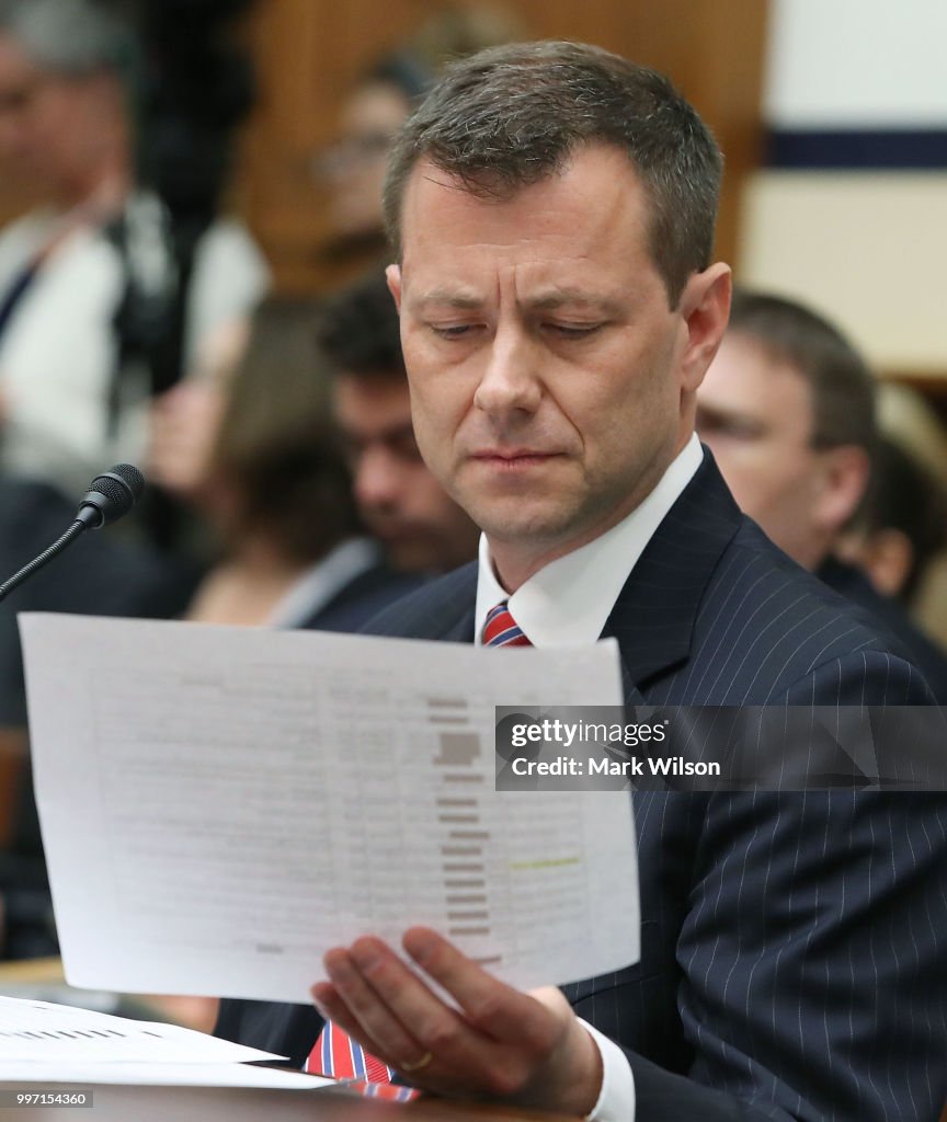 Former FBI Counterintelligence Division Deputy Assistant Director Peter Strzok Testifies At House Hearing On 2016 Election