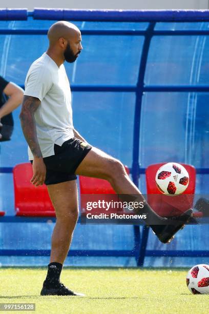 Thierry Henry ass. Coach of Belgian Team during a training session as part of the preparation prior to the FIFA 2018 World Cup Russia Play-off for...