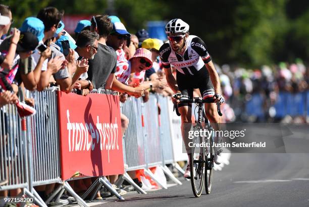 Arrival / Laurens Ten Dam of The Netherlands and Team Sunweb / during 105th Tour de France 2018, Stage 6 a 181km stage from Brest to Mur-de-Bretagne...