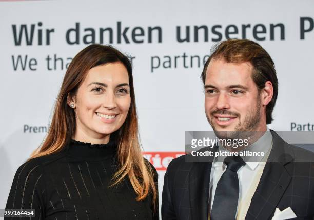 Princess Claire and Prince Félix of Luxemburg at the opening of the Frankfurt Book Fair in Frankfurt am Main, Germany, 10 October 2017. France is...