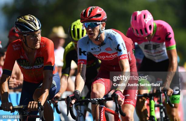 Arrival / Heinrich Haussler of Australia and Bahrain Merida Pro Team / Ian Boswell of The United States and Team Katusha / during 105th Tour de...