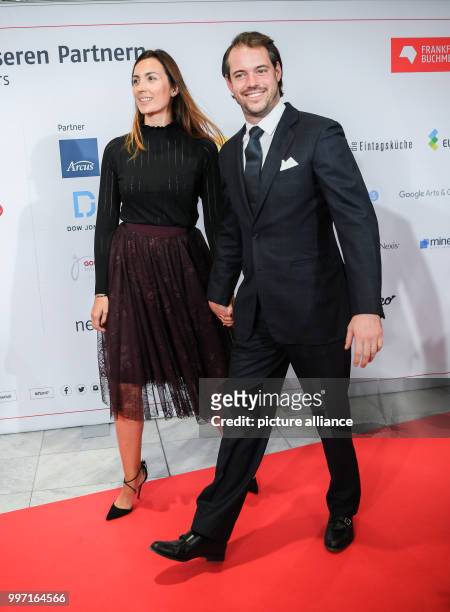 Princess Claire and Prince Félix of Luxemburg at the opening of the Frankfurt Book Fair in Frankfurt am Main, Germany, 10 October 2017. France is...