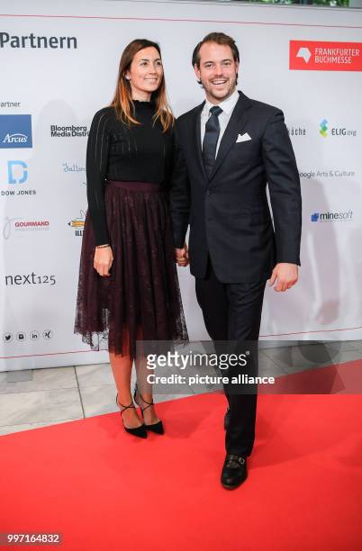 Princess Claire and Prince Félix of Luxemburg arrive to attend the opening of the Frankfurt Book Fair in Frankfurt am Main, Germany, 10 October 2017....