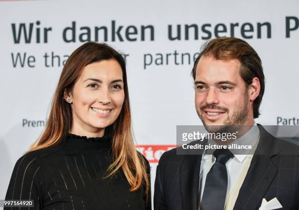 Princess Claire and Prince Félix of Luxemburg arrive to attend the opening of the Frankfurt Book Fair in Frankfurt am Main, Germany, 10 October 2017....