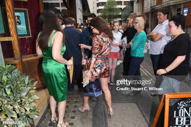 Kira Reed Lorsch and Nancy O'Brien arrive to sign copies of 'SCORE' at Hard Rock Cafe London on July 12, 2018 in London, England.