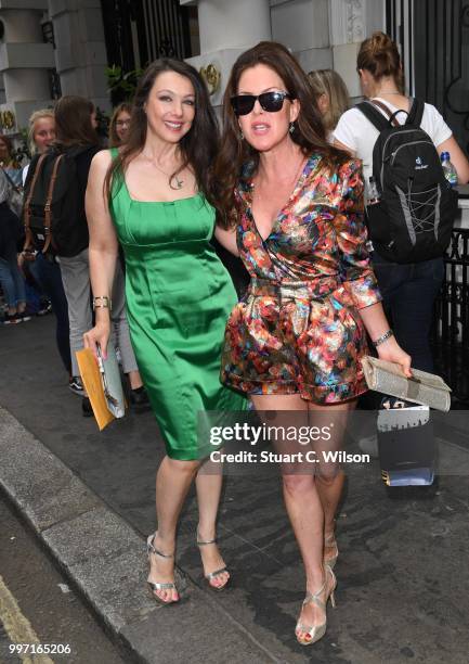 Kira Reed Lorsch and Nancy O'Brien arrive to sign copies of 'SCORE' at Hard Rock Cafe London on July 12, 2018 in London, England.