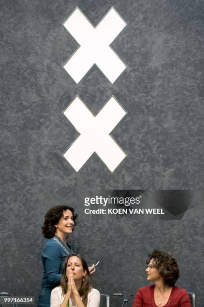 Femke Halsema , first female mayor of Amsterdam, attends the swearing in ceremony on July 12, 2018. - Netherlands OUT / Netherlands OUT