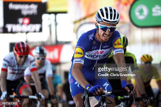 Arrival / Julian Alaphilippe of France and Team Quick-Step Floors / during 105th Tour de France 2018, Stage 6 a 181km stage from Brest to...