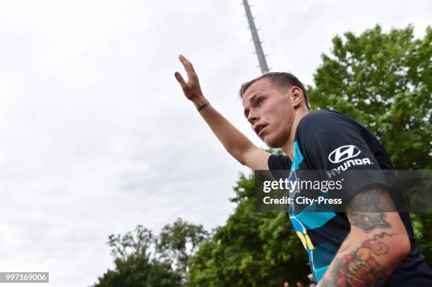 Ondrej Duda of Hertha BSC during the game between MSV Neuruppin against Hertha BSC at the Volkspar-Stadion on july 12, 2018 in Neuruppin, Germany.