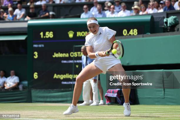 During day ten match of the 2018 Wimbledon Championships on July 12 at All England Lawn Tennis and Croquet Club in London, England.