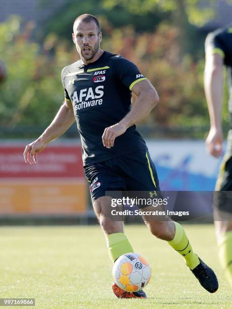 Ron Vlaar of AZ Alkmaar during the Club Friendly match between Zeeuws Elftal v AZ Alkmaar at the Sportpark Volharding on July 12, 2018 in Bru...