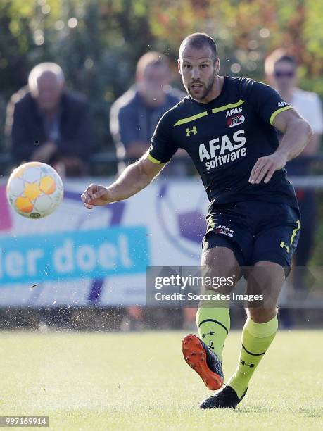 Ron Vlaar of AZ Alkmaar during the Club Friendly match between Zeeuws Elftal v AZ Alkmaar at the Sportpark Volharding on July 12, 2018 in Bru...