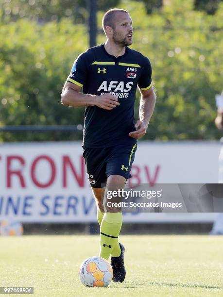 Ron Vlaar of AZ Alkmaar during the Club Friendly match between Zeeuws Elftal v AZ Alkmaar at the Sportpark Volharding on July 12, 2018 in Bru...